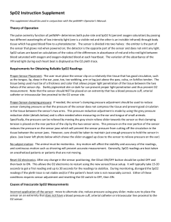 SpO2 Instruction Supplement