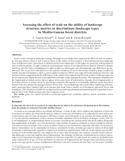 Assessing the effect of scale on the ability of landscape structure