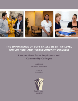 The ImporTance of SofT SkIllS In enTry