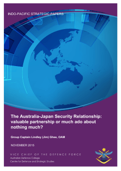 The Australia-Japan Security Relationship