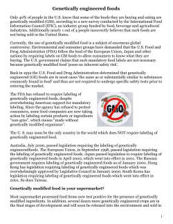 Genetically engineered foods