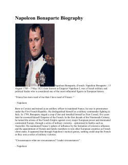 Napoleon Bonaparte Biography