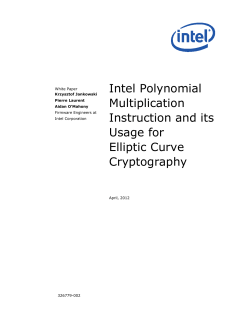 Intel Polynomial Multiplication Instruction and its Usage for Elliptic