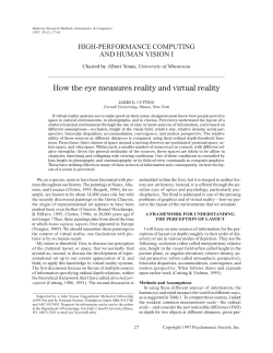 How the eye measures reality and virtual reality