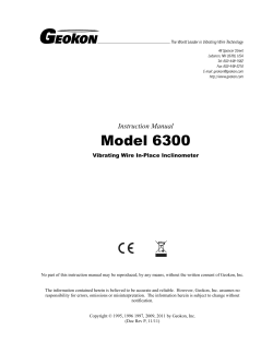 6300 Vibrating Wire In-Place Inclinometer