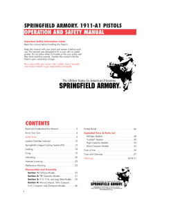 springfield armory&reg; 1911-a1 pistols operation and safety manual