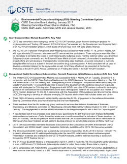 Environmental Health / Occupational Health / Injury Steering