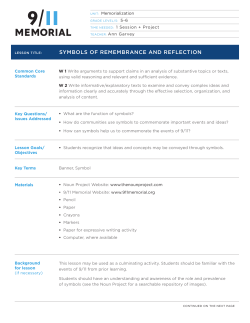 lesson title: symbols of remembrance and reflection