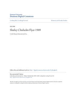 Shirley Chisholm Flyer 1989
