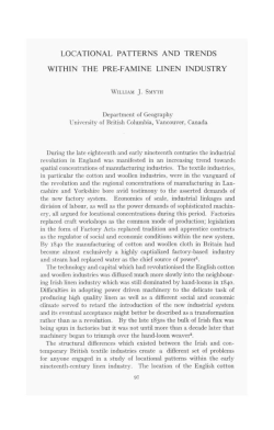 locational patterns and trends within the pre