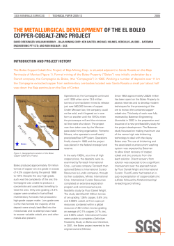 Metallurgical Development of the El Boleo Copper-Cobalt