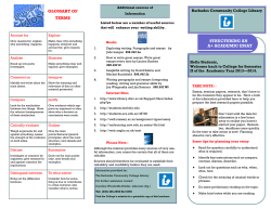Structuring an Essay - The Barbados Community College