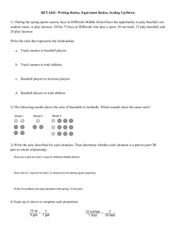 RETAKE: Writing Ratios, Equivalent Ratios