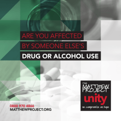 ARE YOU AFFECTED DRUG OR ALCOHOL USE BY SOMEONE