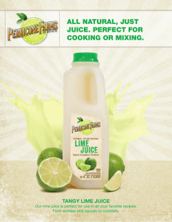 pasteurized lime juice