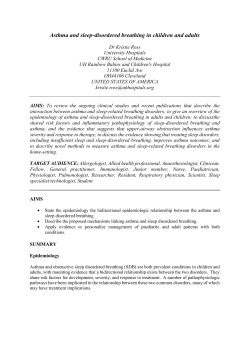 Asthma and sleep-disordered breathing in children and adults