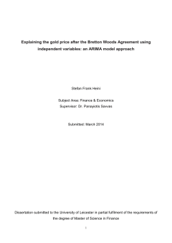 Explaining the gold price after the Bretton Woods