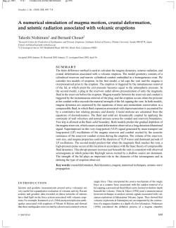A numerical simulation of magma motion, crustal