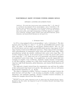 NOETHERIAN SKEW INVERSE POWER SERIES
