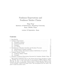 Nonlinear Expectations and Nonlinear Markov Chains