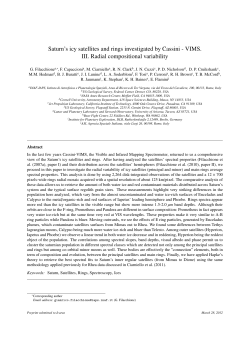 Saturn`s icy satellites and rings investigated by