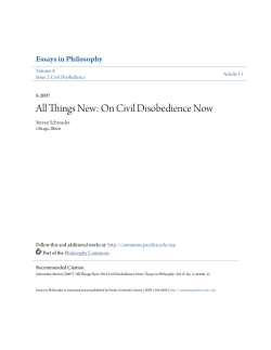 All Things New: On Civil Disobedience Now