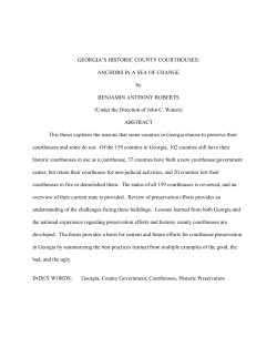 GEORGIA`S HISTORIC COUNTY COURTHOUSES