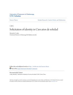 Solicitation of identity in Cien a&ntilde;os de soledad