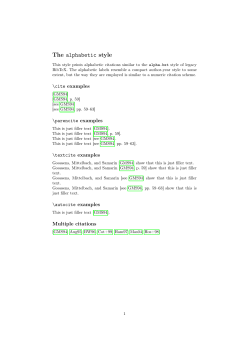 The alphabetic style