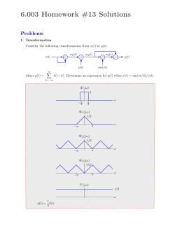 6.003 Homework #13 Solutions