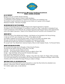 Banquet Room Information 281-495