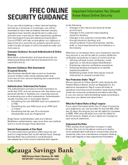 FFIEC Online Security
