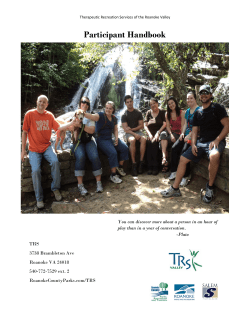 Participant Handbook - Roanoke County Parks and Recreation