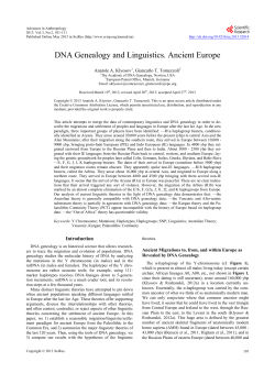 DNA Genealogy and Linguistics. Ancient Europe