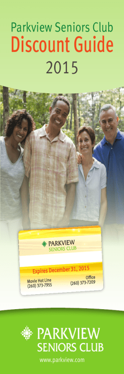 Discount Guide - Parkview Health