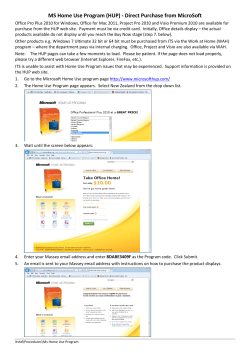 MS Home Use Program (HUP) - Direct Purchase from MicroSoft