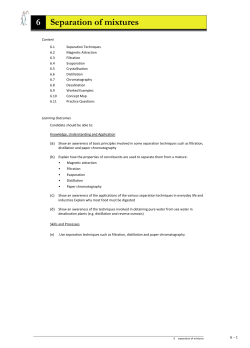 6 Separation of mixtures