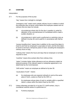 Overtime  - Office of the Commissioner for Public