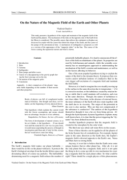 On the Nature of the Magnetic Field of the Earth and Other Planets