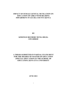 impact of female genital mutilation on education of girls with hearing