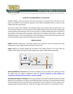 Installing Mailboxes on County Roads