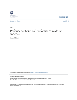 Performer-critics in oral performance in African