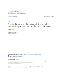 A unified treatment of the non-relativistic and relativistic hydrogen