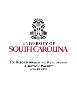 Carolina Band Drumline Audition Packet 2015