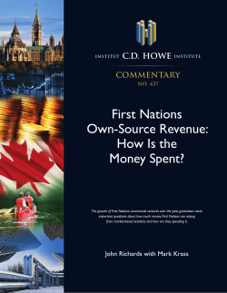 First Nations Own-Source Revenue: How Is the Money Spent?