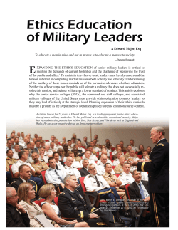 Ethics Education of Military Leaders