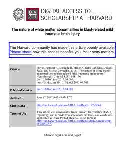 The nature of white matter abnormalities in blast