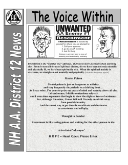 Mental Poison Thought to Ponder: AA