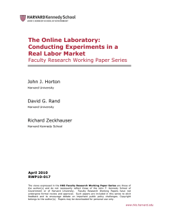 Conducting Experiments in a Real Labor Market