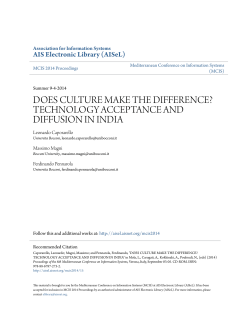 does culture make the difference? technology acceptance and